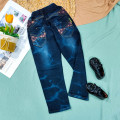 celana jeans romantic girl with ribbon (021206) celana anak